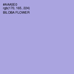 #AAA5E0 - Biloba Flower Color Image